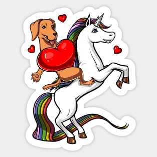 Labrador Retriever Dog Riding Unicorn Sticker